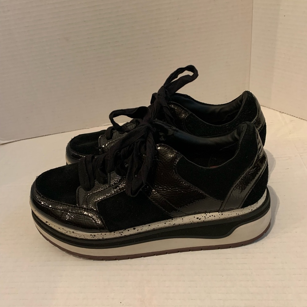 Zara Woman Black Platform Creepers Sneakers 39